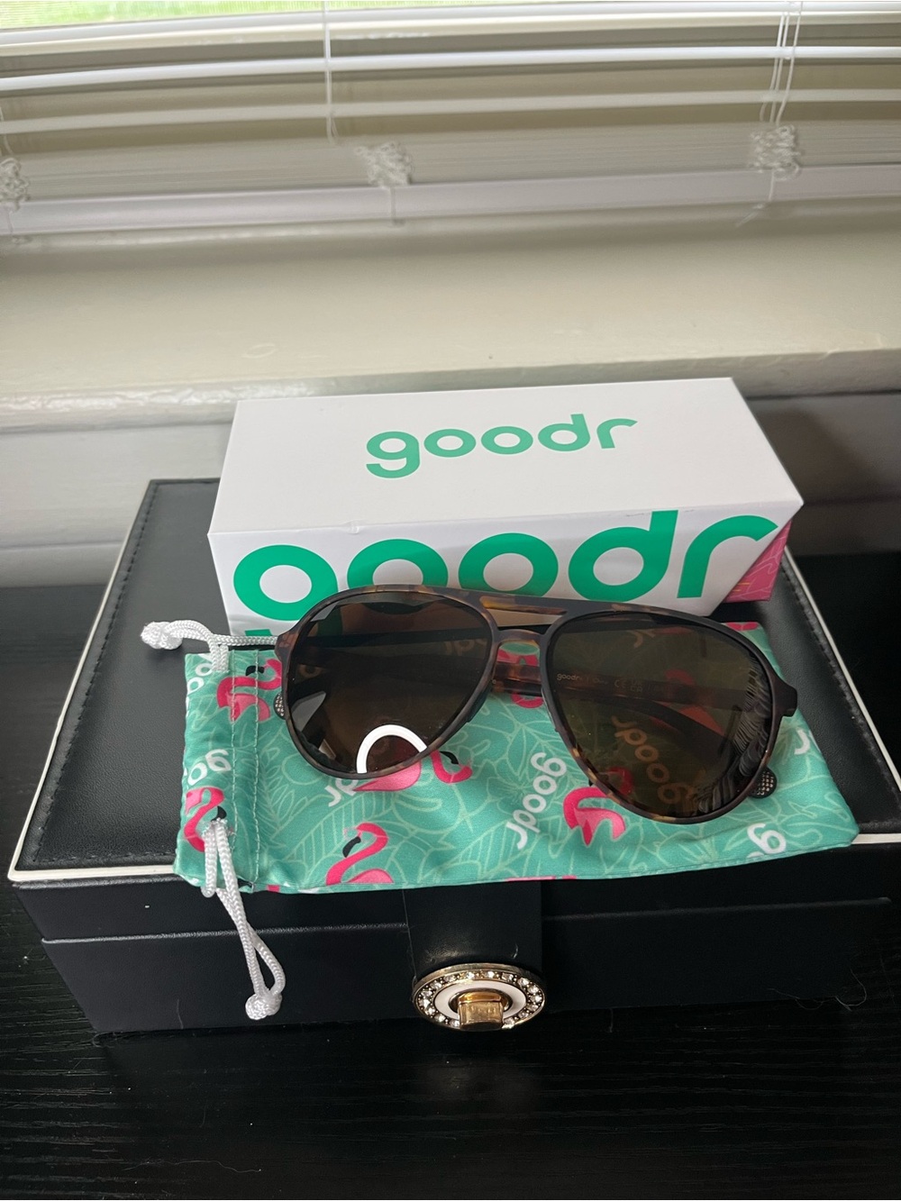 Goodr Mach G “Amelia Earhart Ghosted Me” Women's Brown Polarized Sunglasses - Picture 1 of 5